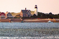 Sandy Neck Lighthouse on Cape Cod - Painterly Effect